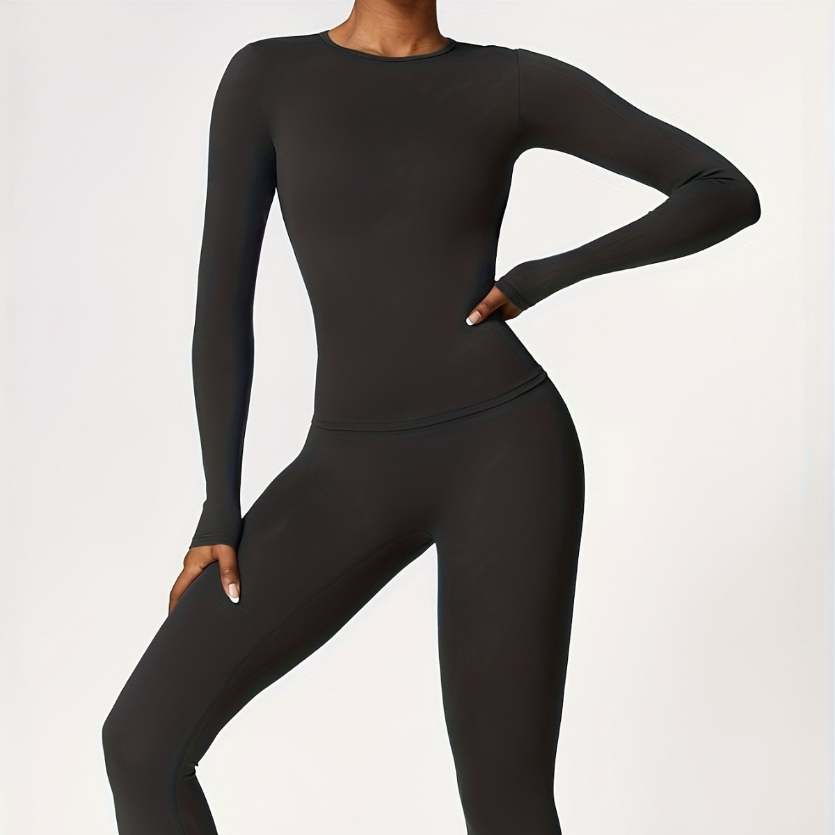 Fitness Yoga Pilates - Tight-fitting yoga suit slim long-sleeved outdoor