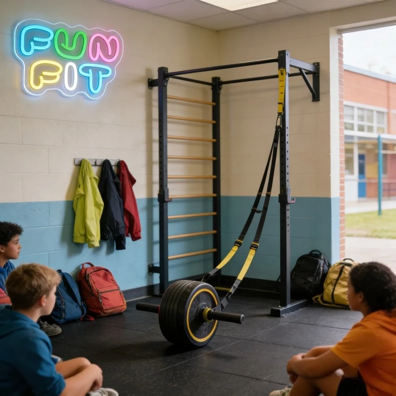 Fun Fit Neon Sign LED Cartoon  - огляд і ціна Yoga Fitness Room