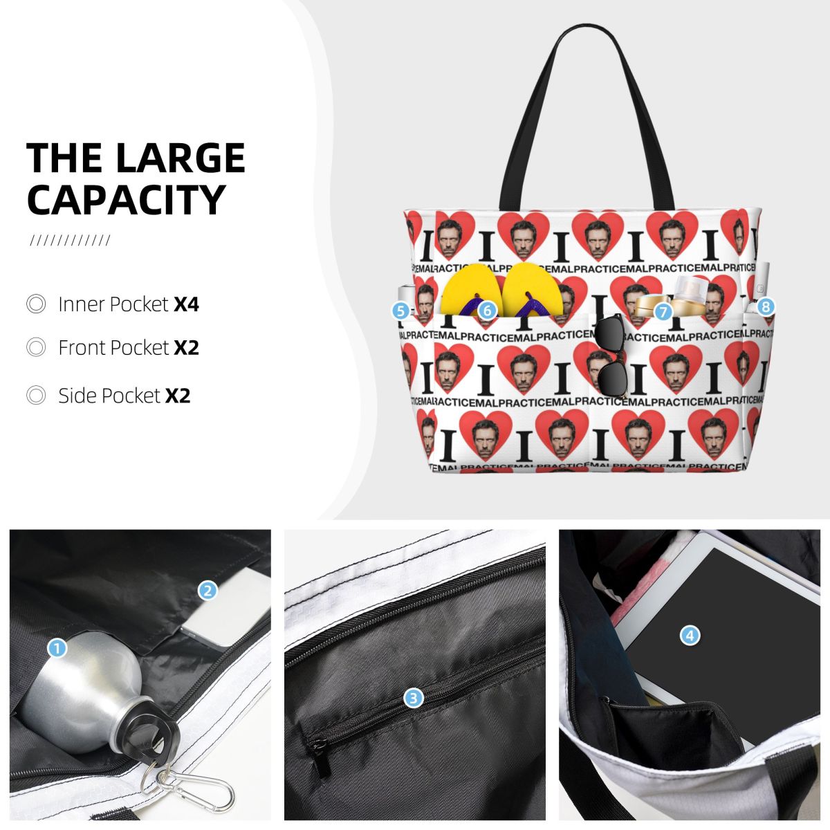 Dr House MD TV Beach Tote Bag  - огляд і ціна Yoga Fitness Tva
