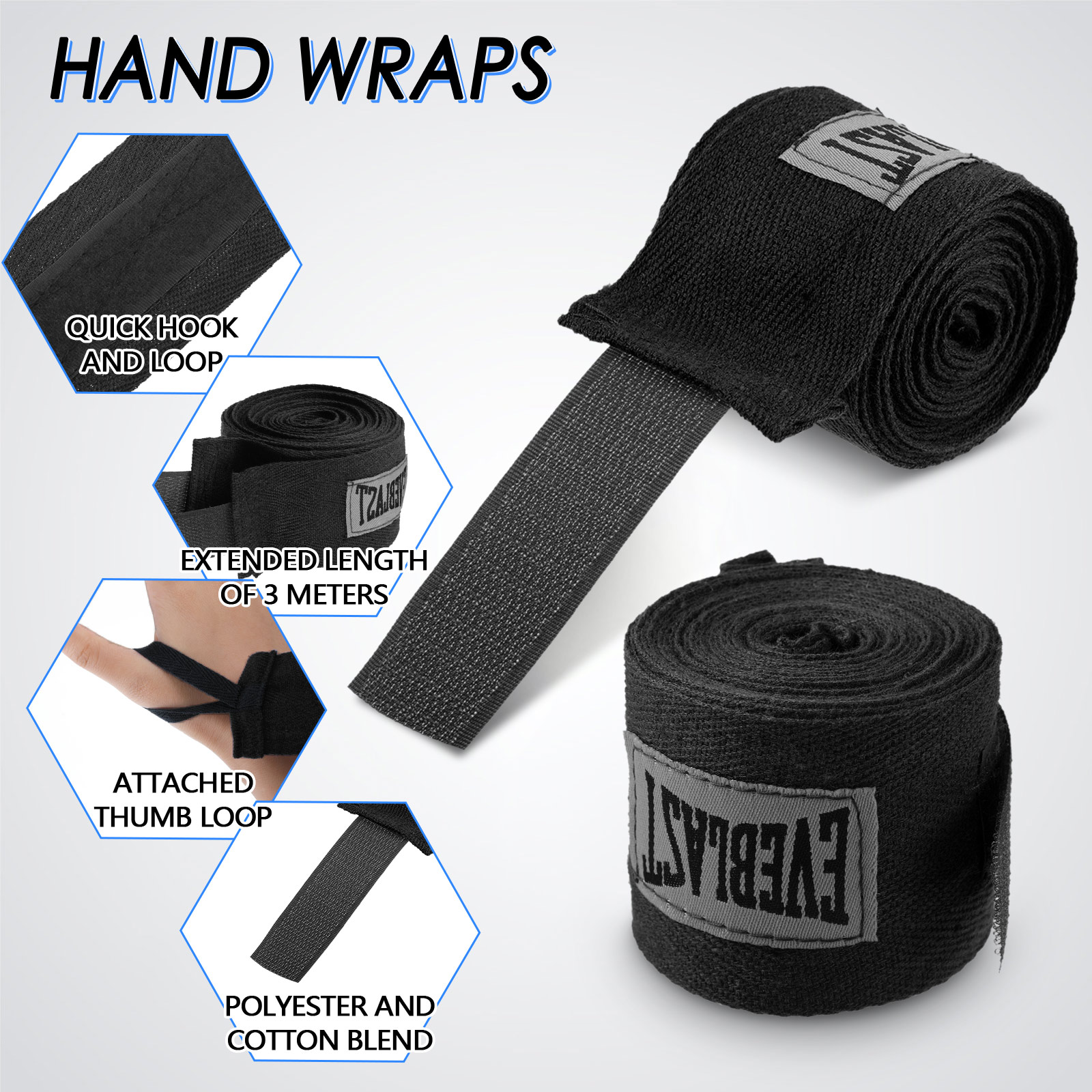 Cotton Boxing Bandages  Soft & - огляд і ціна Wrist Wraps Fitness