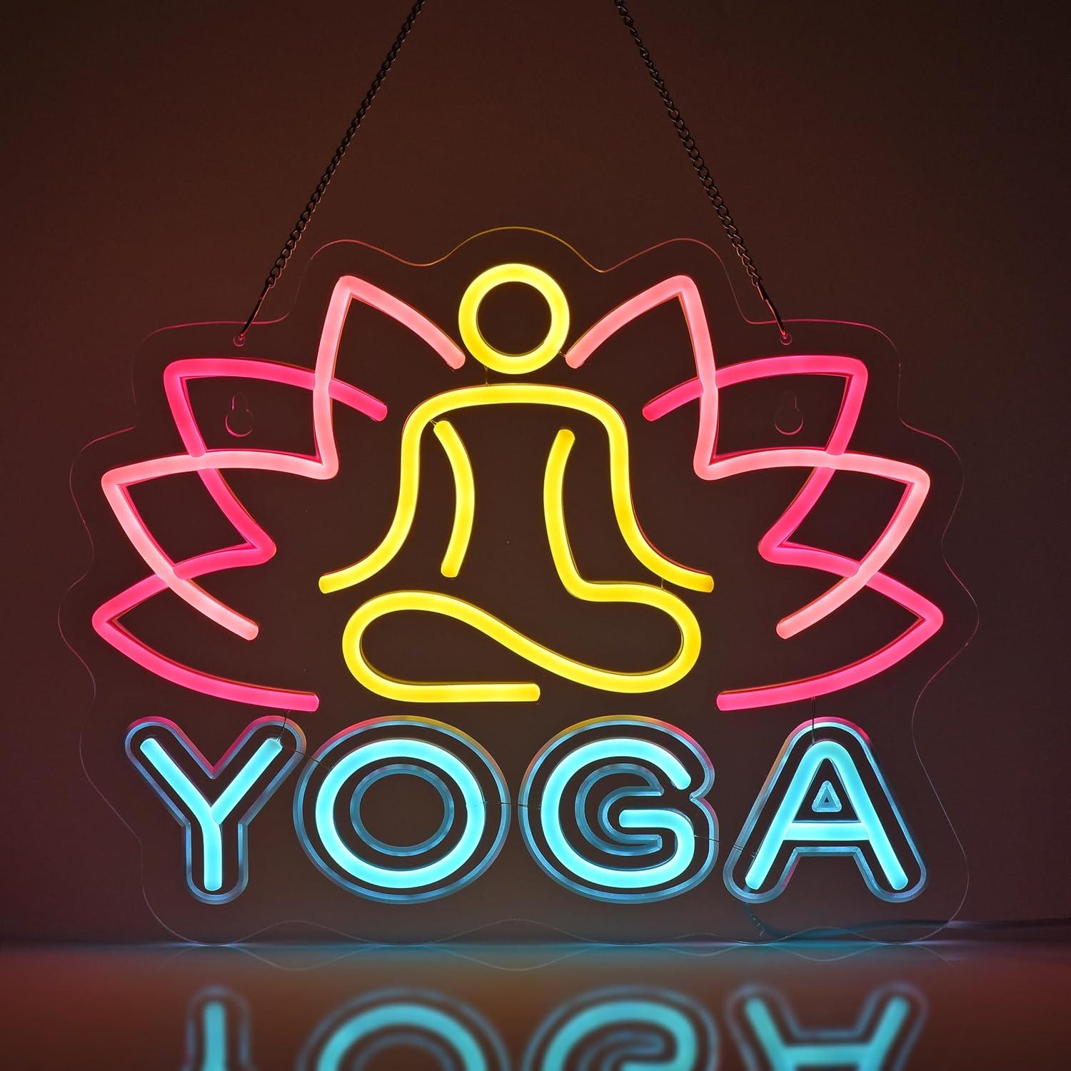 Yoga Neon Sign Neon Lights Han - огляд і ціна Yoga Fitness Room