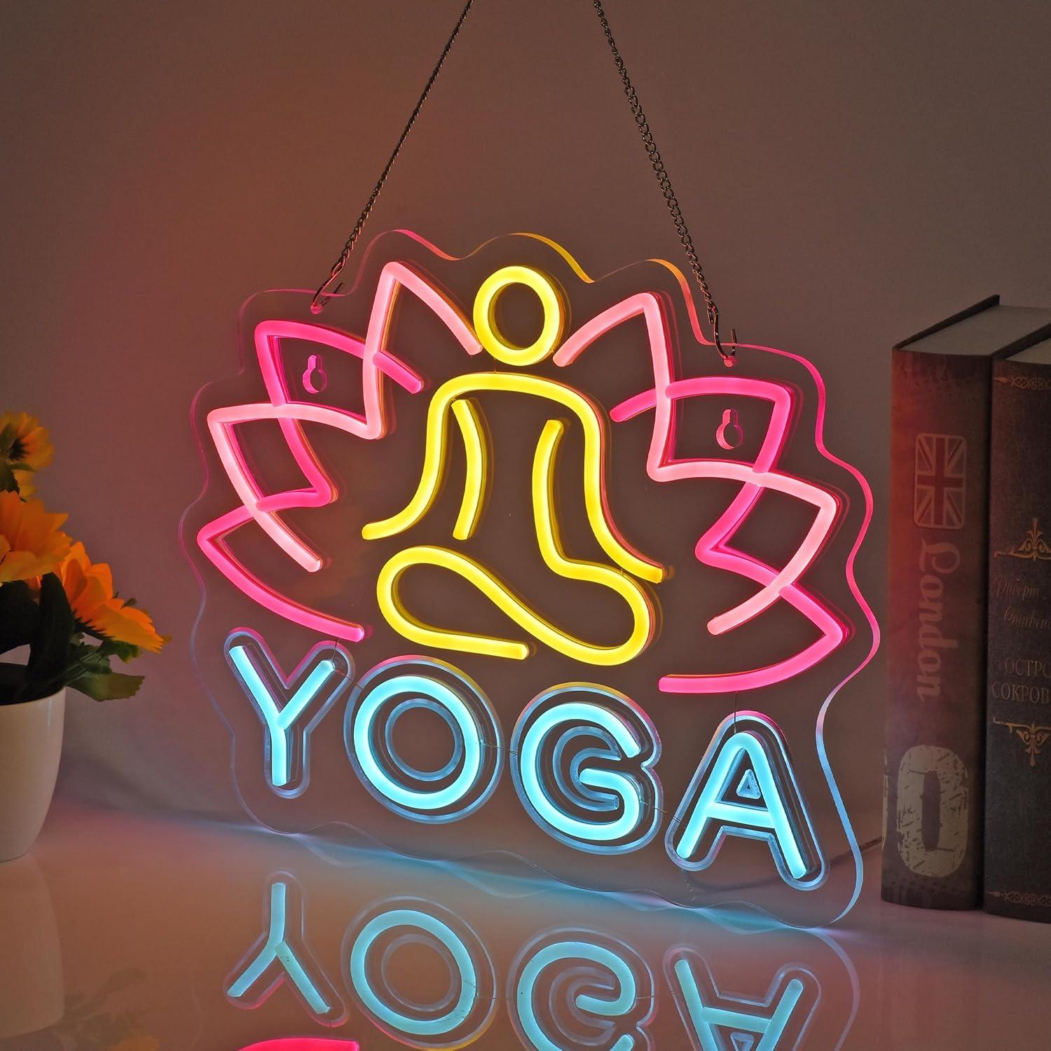 Yoga Neon Sign Neon Lights Han - огляд і ціна Yoga Fitness Room