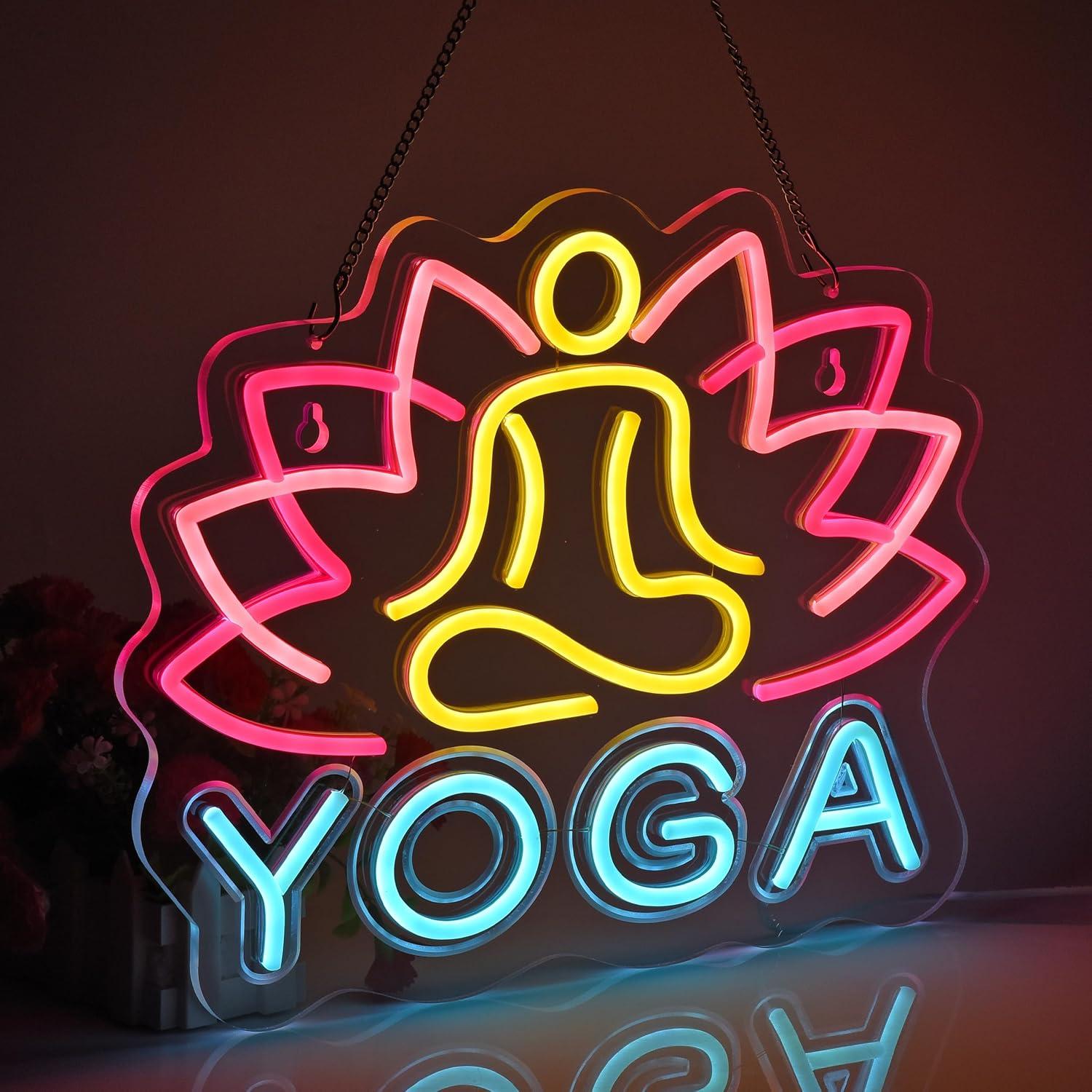 Yoga Neon Sign Neon Lights Han - огляд і ціна Yoga Fitness Room