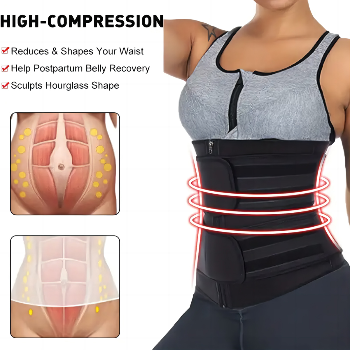 Women Waist Trainer Belt Doubl - огляд і ціна Waist Trainer Women