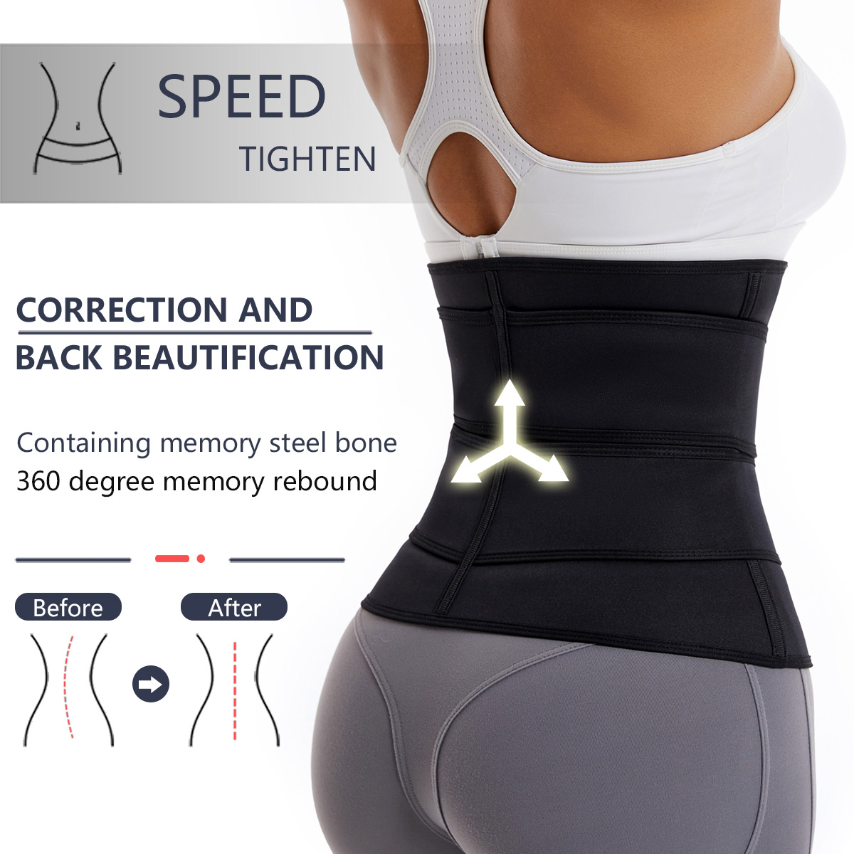 Women Waist Trainer Belt Doubl - огляд і ціна Waist Trainer Women