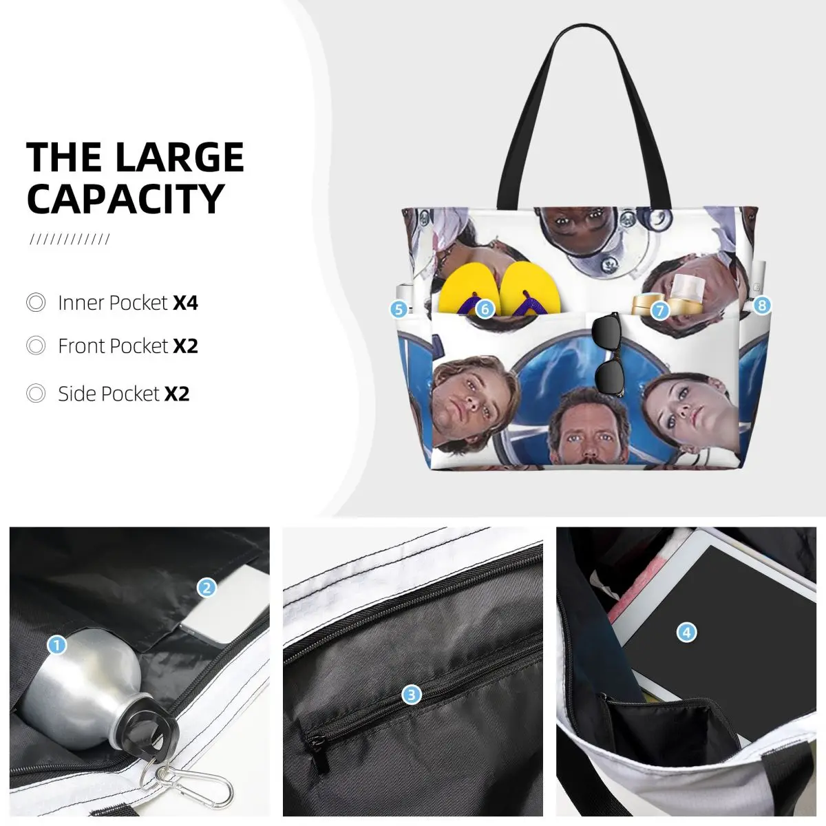 House MD TV Show Beach Tote Ba - огляд і ціна Yoga Fitness Tva