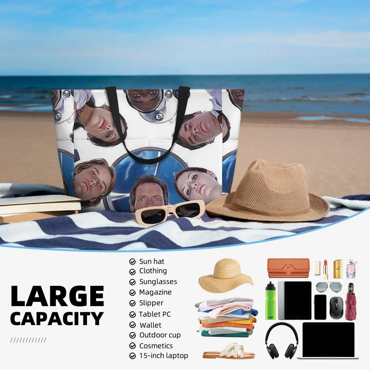 House MD TV Show Beach Tote Ba - огляд і ціна Yoga Fitness Tva