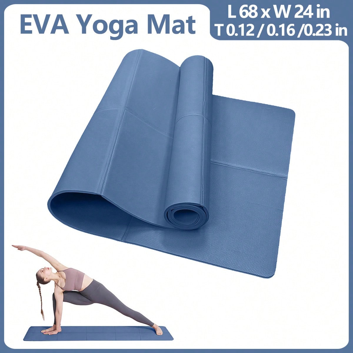 Foldable Yoga Mat Dark Blue Ec - огляд і ціна Thick Yoga Mat